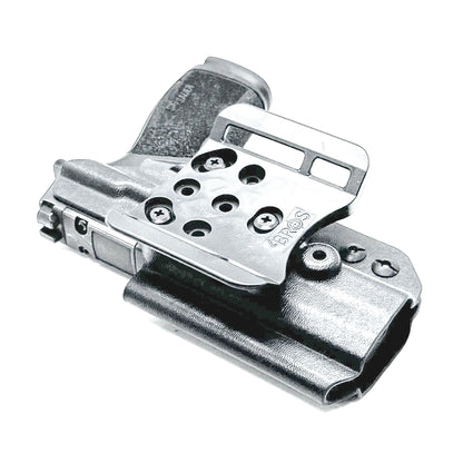 Black Sig Sauer P365-XMACRO Tacops  Outside Waistband holster with 4BROS 1.5" Belt Slide.