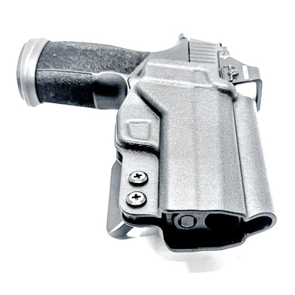 Black Sig Sauer P365-XMACRO Tacops  Outside Waistband holster with 4BROS 1.5" Belt Slide.