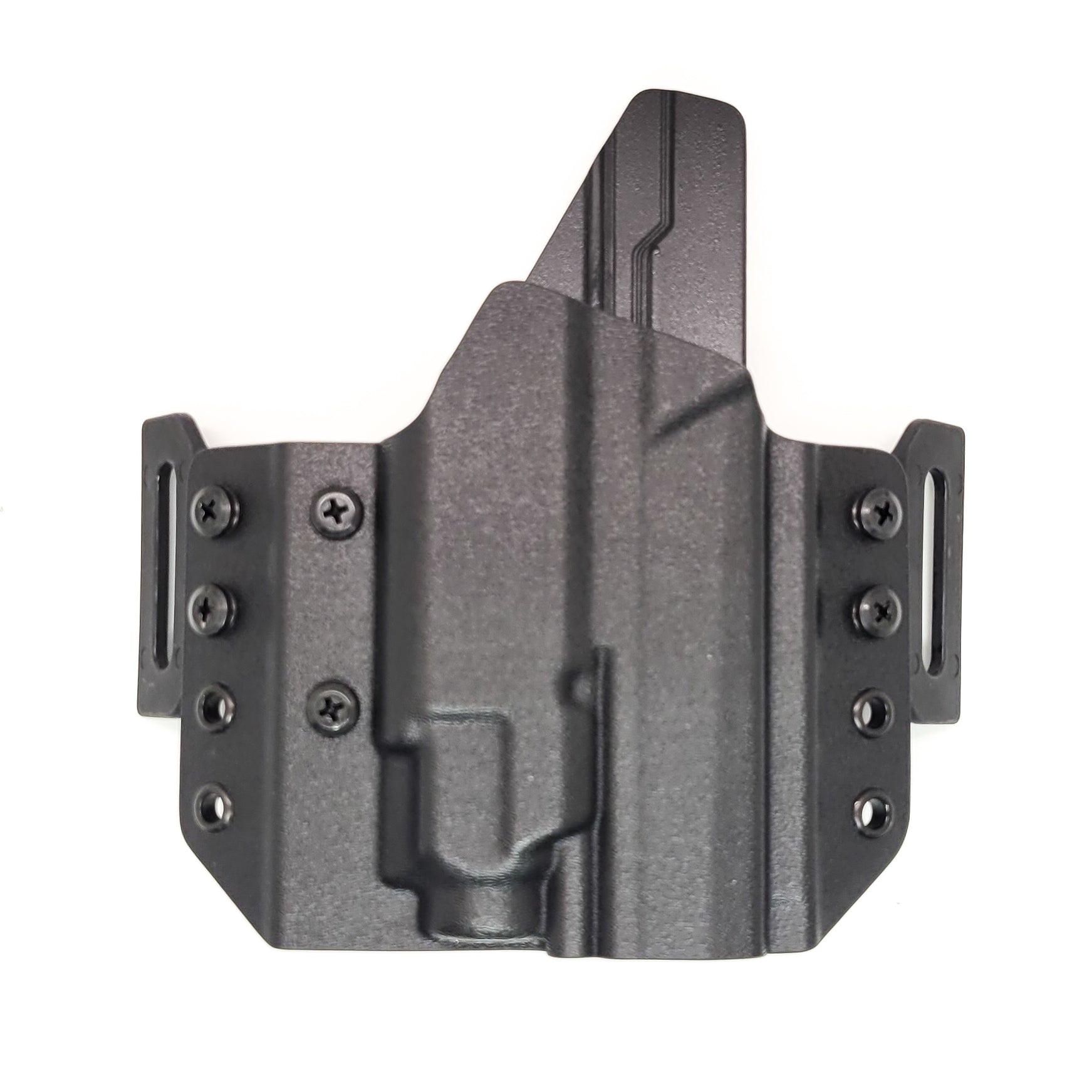 OWB Kydex holster for Sig Sauer P365-XMACRO with TLR-8 Sub Pancake holster, adjustable retention, open muzzle, optic/red dot ready. Made in USA.