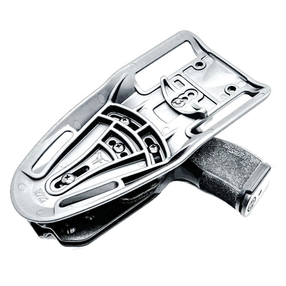 Black Outside Waistband Light Duty & Competition Style Holster for the Sig Sauer P365XL handgun with Blade-Tech Duty Drop.