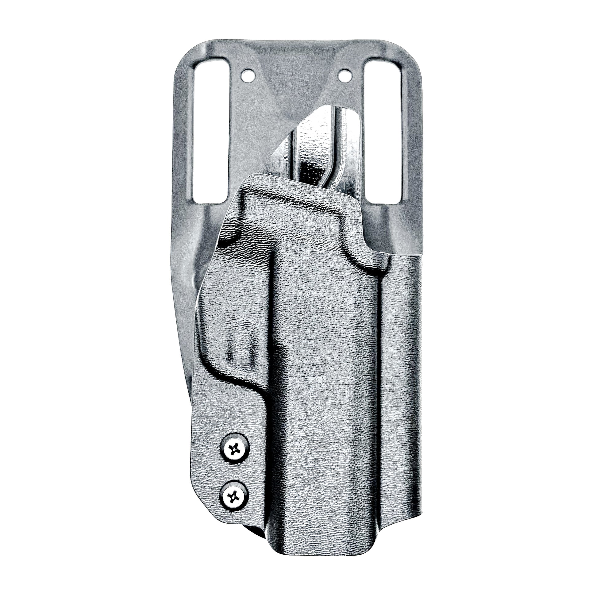 Black Outside Waistband Light Duty & Competition Style Holster for the Sig Sauer P365XL handgun with Blade-Tech Duty Drop.