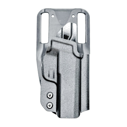 Black Outside Waistband Light Duty & Competition Style Holster for the Sig Sauer P365XL handgun with Blade-Tech Duty Drop.