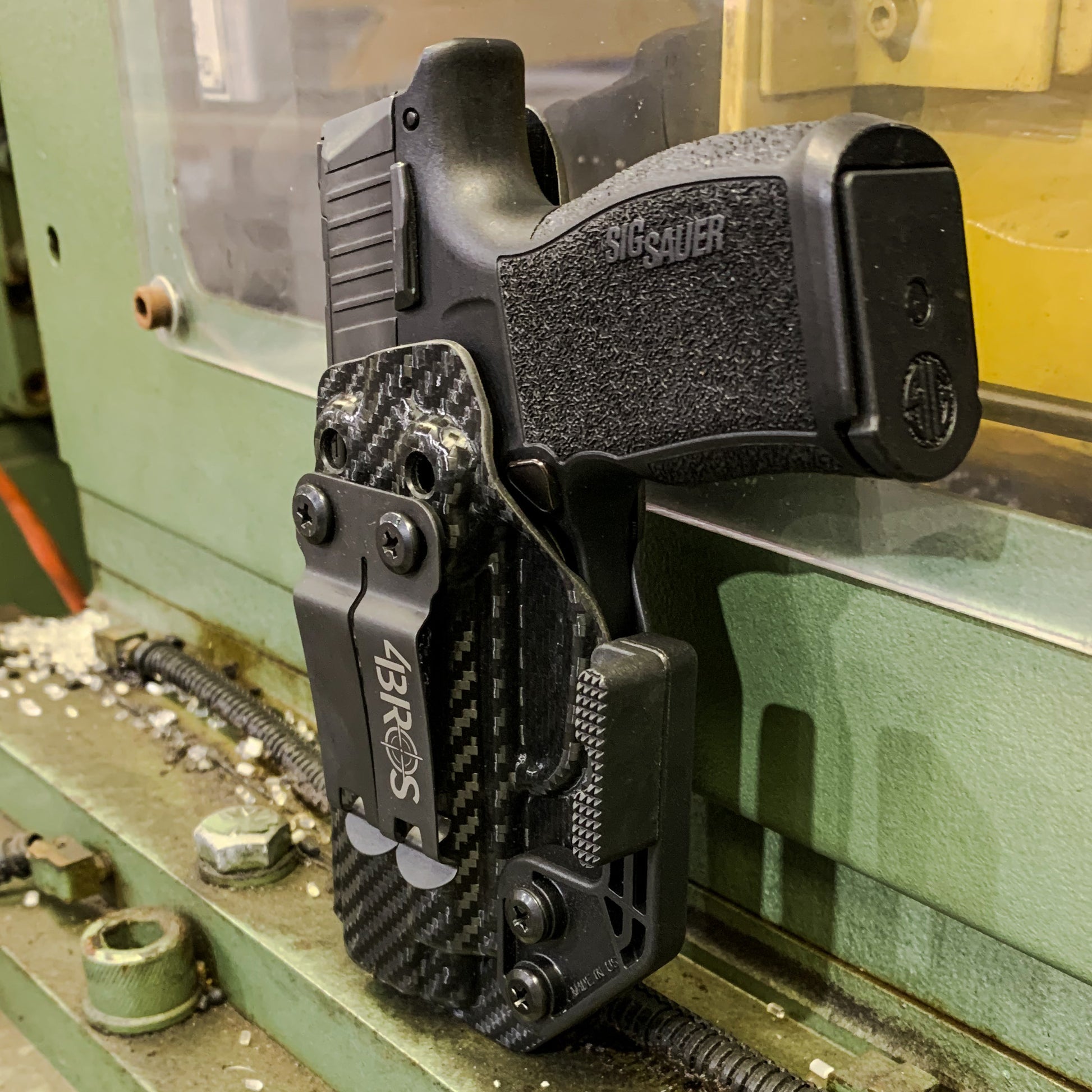For the best  IWB holster for the Sig Sauer P365XL P365X, P365XL Spectre,  P365X/XL RomeoZero & P365 SAS & Go Guns Gas Pedal shop Four Brothers Holsters. 