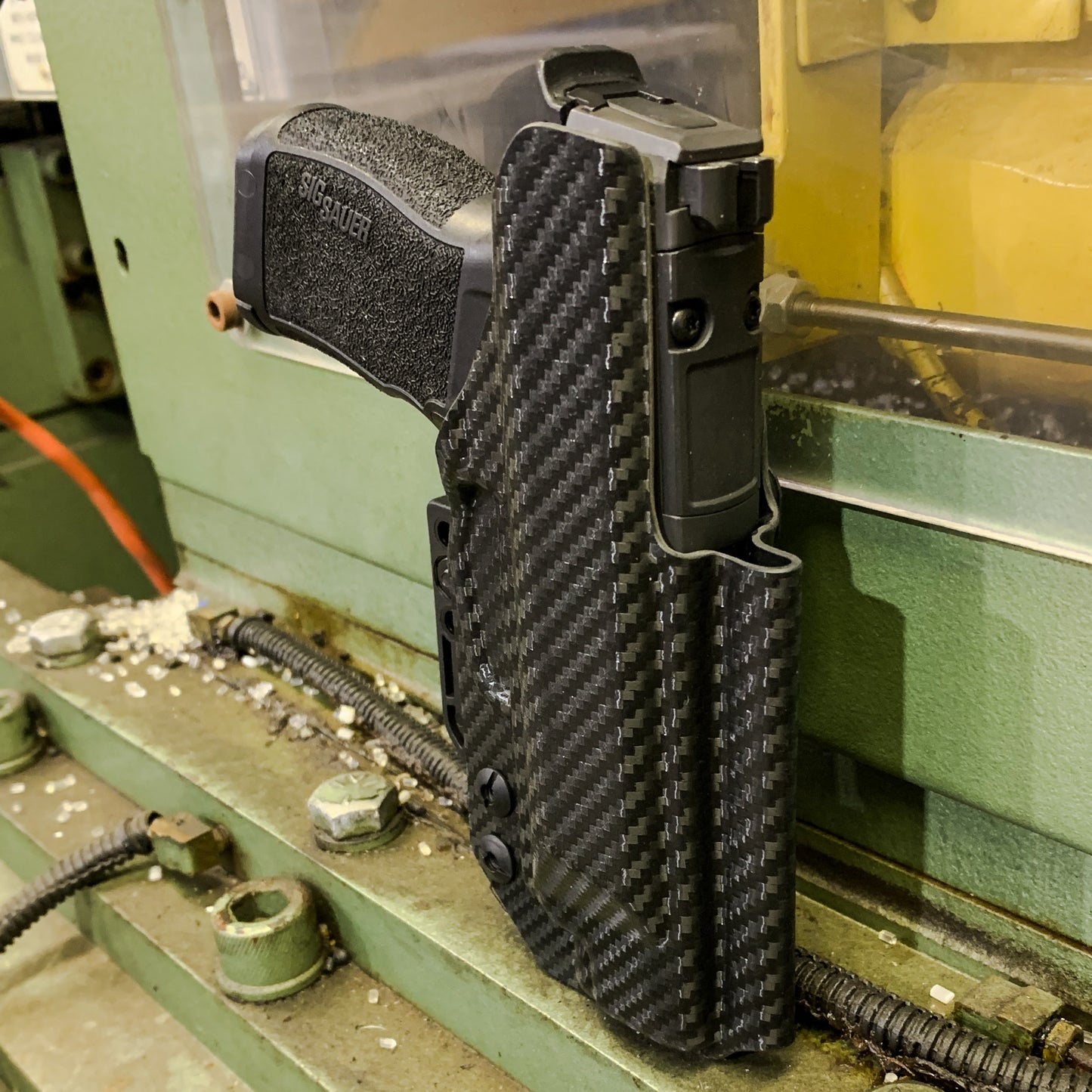For the best  IWB holster for the Sig Sauer P365XL P365X, P365XL Spectre,  P365X/XL RomeoZero & P365 SAS & Go Guns Gas Pedal shop Four Brothers Holsters. 