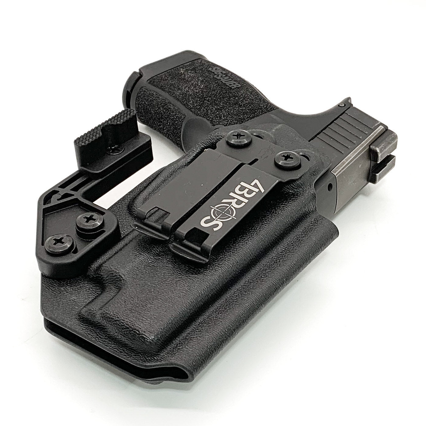 For the best  IWB holster for the Sig Sauer P365XL P365X, P365XL Spectre,  P365X/XL RomeoZero & P365 SAS & Go Guns Gas Pedal shop Four Brothers Holsters. 