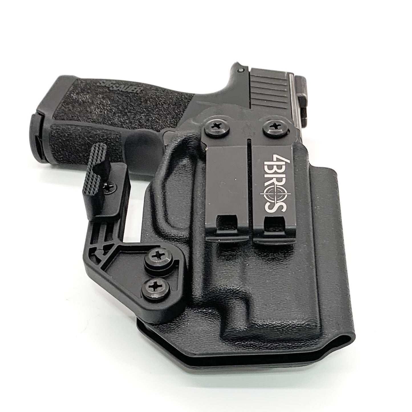 For the best  IWB holster for the Sig Sauer P365XL P365X, P365XL Spectre,  P365X/XL RomeoZero & P365 SAS & Go Guns Gas Pedal shop Four Brothers Holsters. 