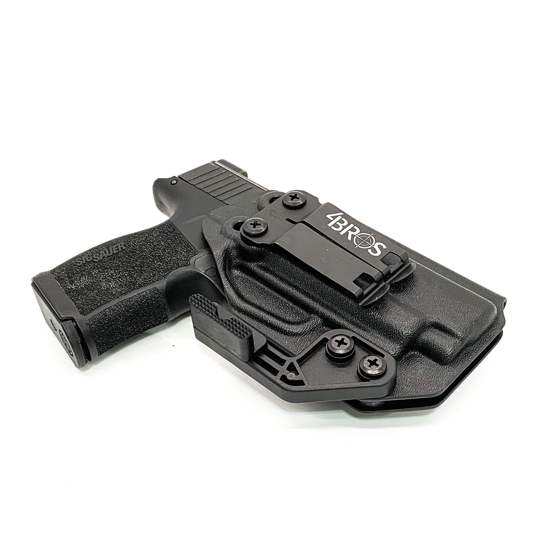For the best  IWB holster for the Sig Sauer P365XL P365X, P365XL Spectre,  P365X/XL RomeoZero & P365 SAS & Go Guns Gas Pedal shop Four Brothers Holsters. 