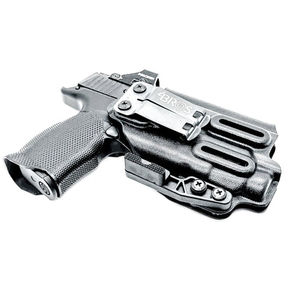 IWB holster for Sig Sauer P365, P365X, P365XL with Icarus EVO grip and Streamlight TLR-7 HL-X. Optics-ready, adjustable retention, precision-molded, made in USA