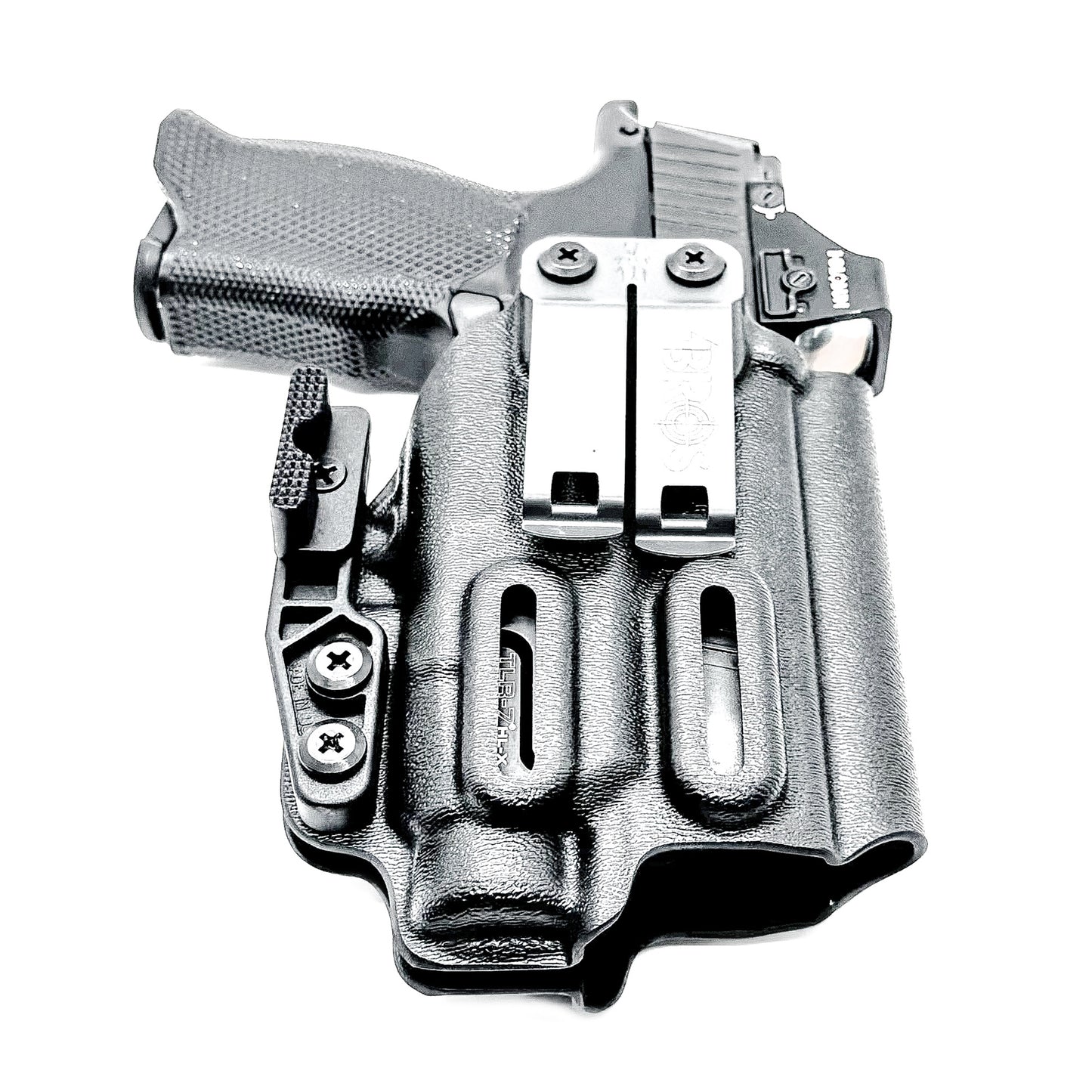 IWB holster for Sig Sauer P365, P365X, P365XL with Icarus EVO grip and Streamlight TLR-7 HL-X. Optics-ready, adjustable retention, precision-molded, made in USA