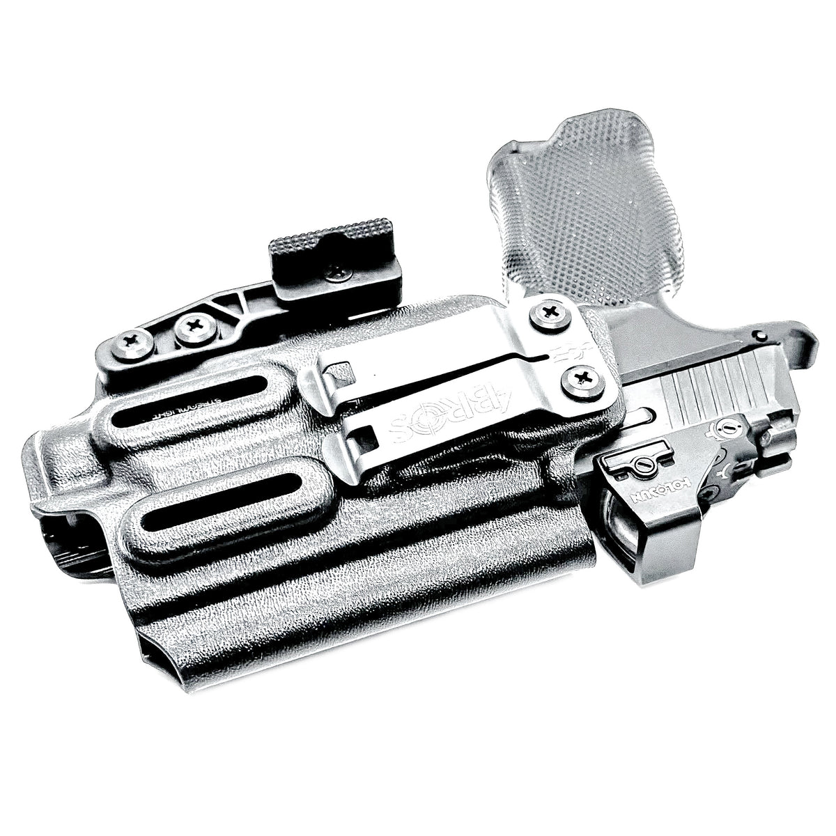 IWB holster for Sig Sauer P365, P365X, P365XL with Icarus EVO grip and Streamlight TLR-7 HL-X. Optics-ready, adjustable retention, precision-molded, made in USA
