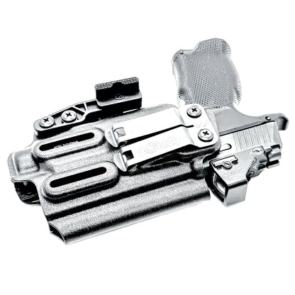 IWB holster for Sig Sauer P365, P365X, P365XL with Icarus EVO grip and Streamlight TLR-7 HL-X. Optics-ready, adjustable retention, precision-molded, made in USA