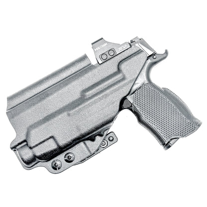 IWB holster for Sig Sauer P365, P365X, P365XL with Icarus EVO grip and Streamlight TLR-7 HL-X. Optics-ready, adjustable retention, precision-molded, made in USA
