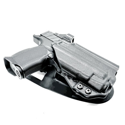 Black Duty holster for the P365XL & TLR-7 X/A and Icarus A.C.E Module with duty drop attachment.