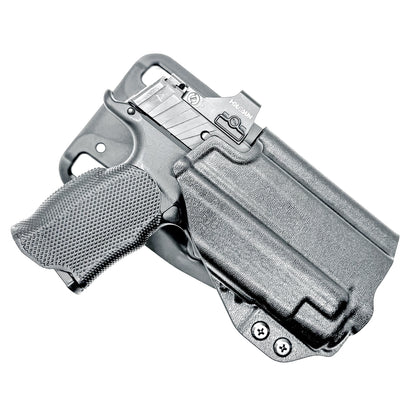 Black Duty holster for the P365XL & TLR-7 X/A and Icarus A.C.E Module with duty drop attachment.