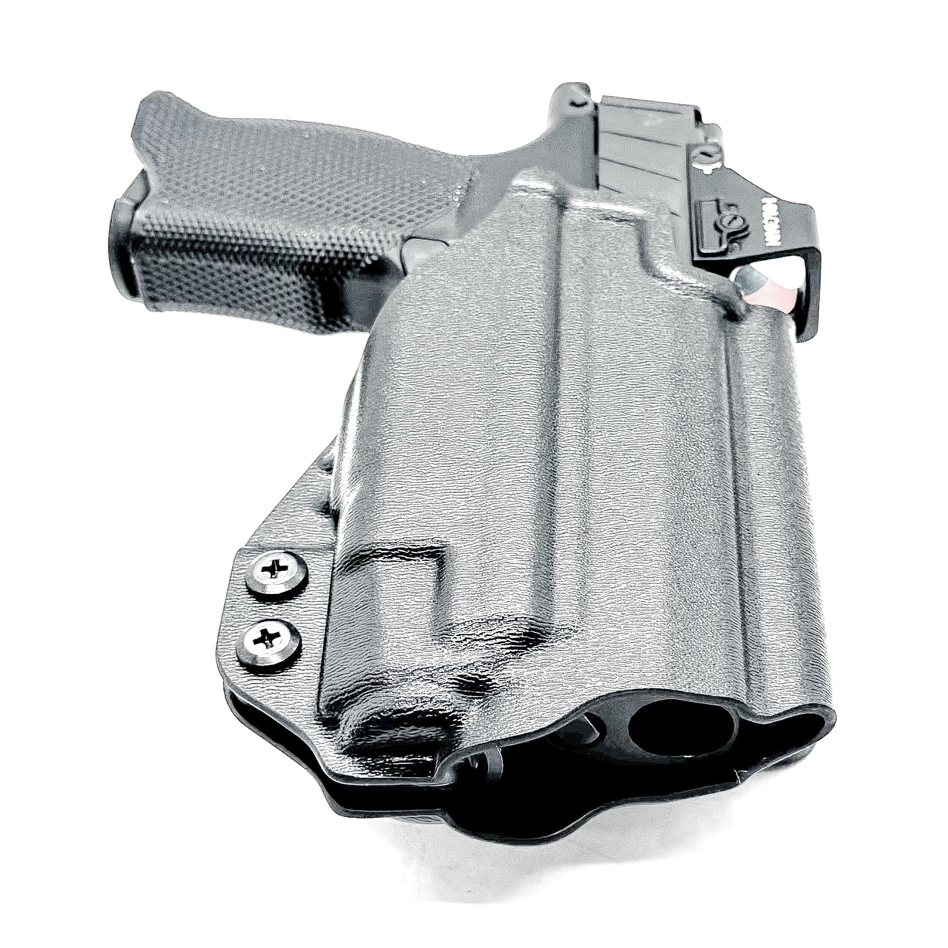 OWB Holster for the Sig Sauer P365XL & Icarus Precision A.C.E. Module & TLR-7 X in black with the 4BROS 1.5" Belt Slide.