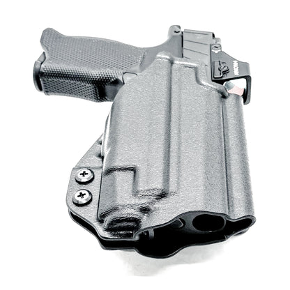 OWB Holster for the Sig Sauer P365XL & Icarus Precision A.C.E. Module & TLR-7 X in black with the 4BROS 1.5" Belt Slide.