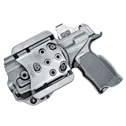 OWB Holster for the Sig Sauer P365XL & Icarus Precision A.C.E. Module & TLR-7 X in black with the 4BROS 1.5" Belt Slide.