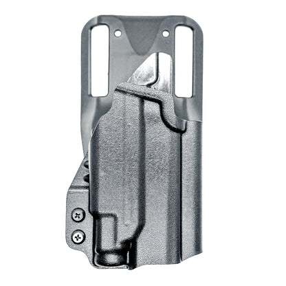 Black Outside Waistband Sig Sauer P365XL with the Streamlight TLR-7 Sub Duty & Competition Style Kydex Holster with a duty drop attachment.