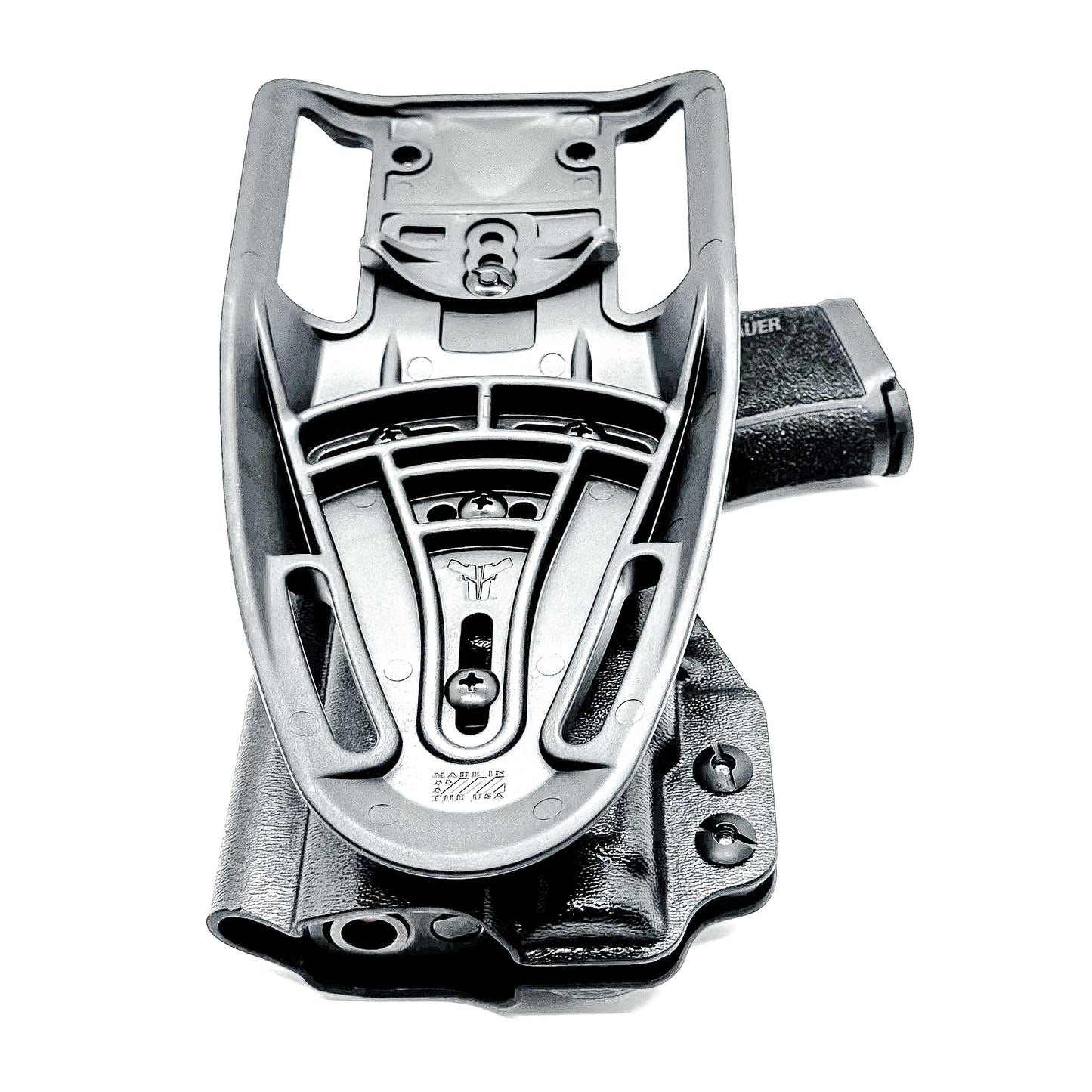 Black Outside Waistband Sig Sauer P365XL with the Streamlight TLR-7 Sub Duty & Competition Style Kydex Holster with a duty drop attachment.