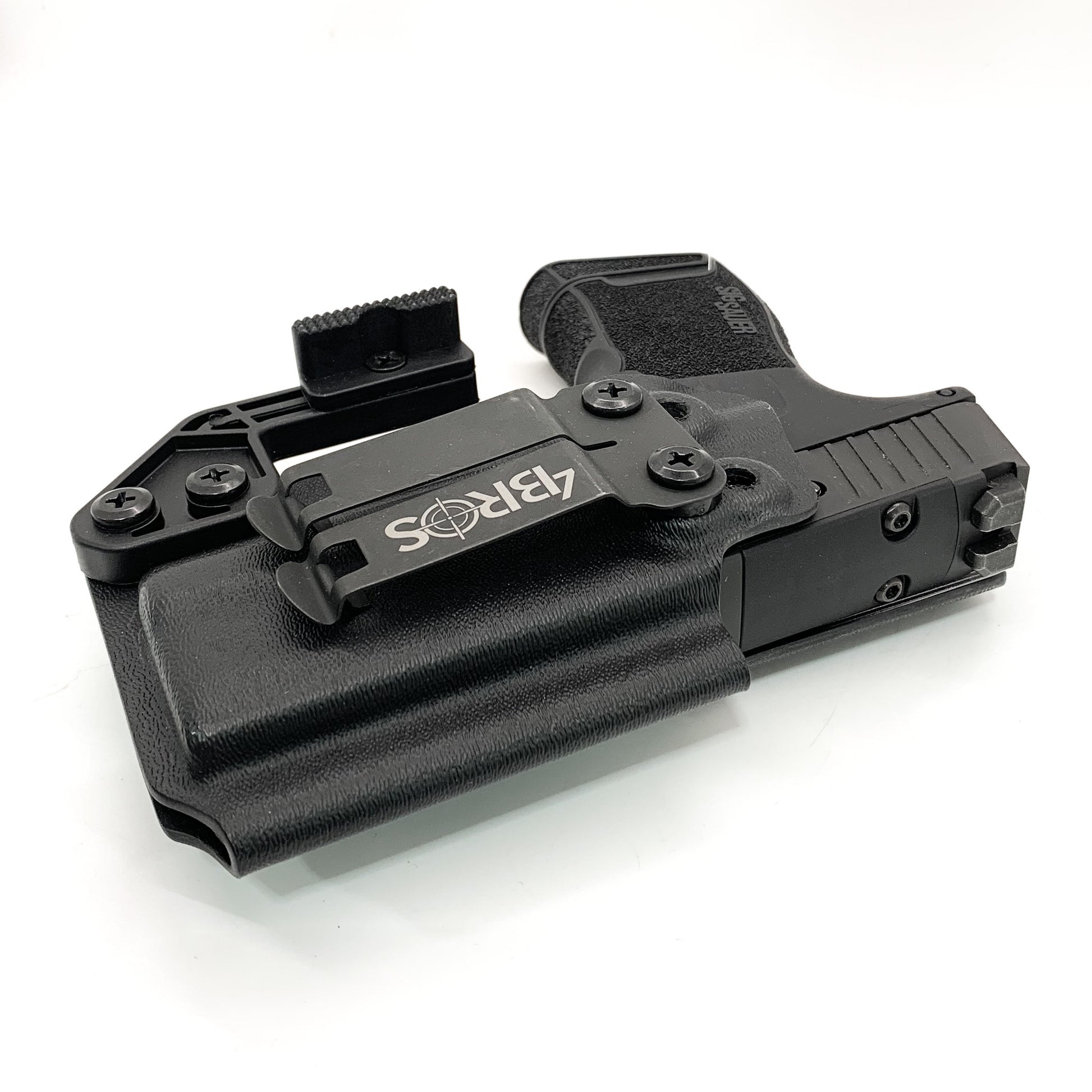 For the best Inside Waistband IWB kydex holster for the Sig Sauer P365 with GoGuns Gas Pedal shop Four Brothers 4BROS Holsters.  Proudly made in the USA.
