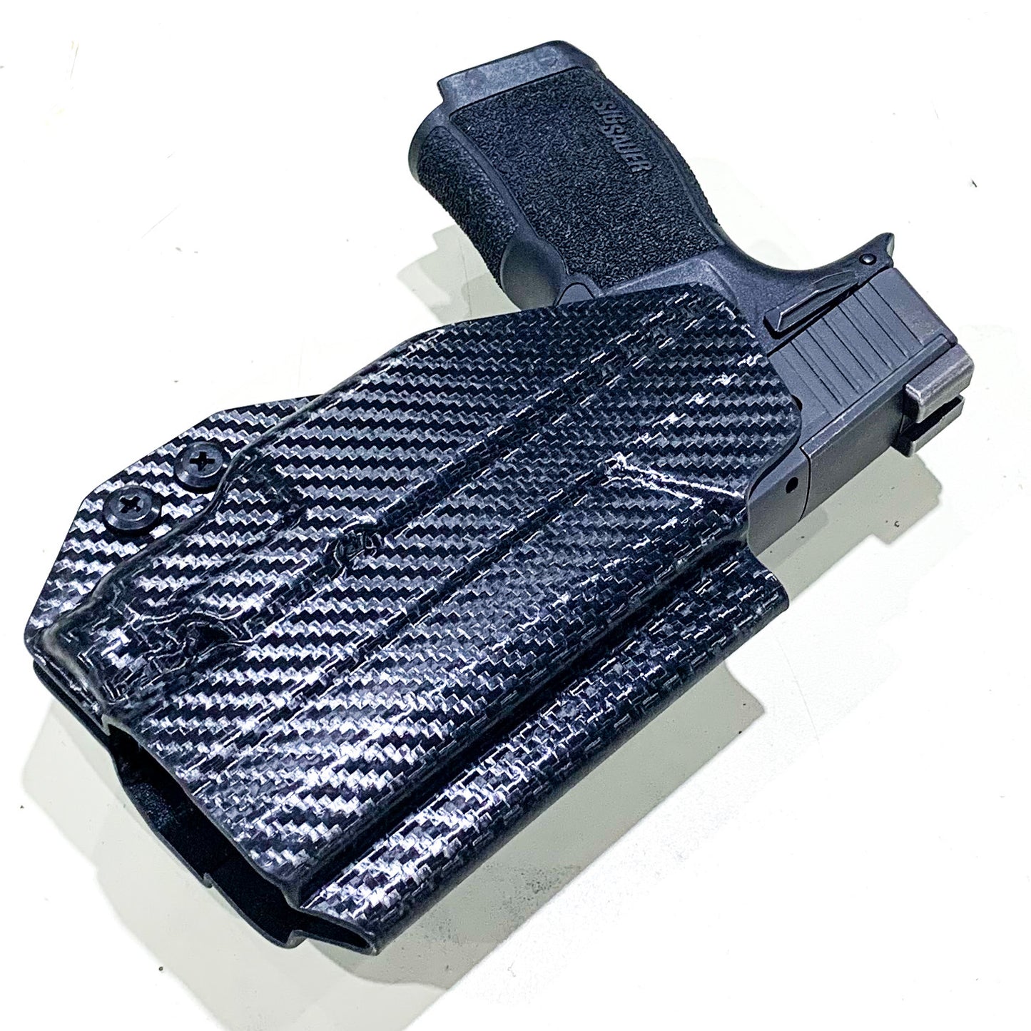 For the best OWB holster for the Sig Sauer P365 or P365XL pistol & Pro Ledge Tactical Application Rail & Streamlight TLR-7 Sub Shop Four Brothers Holsters.
