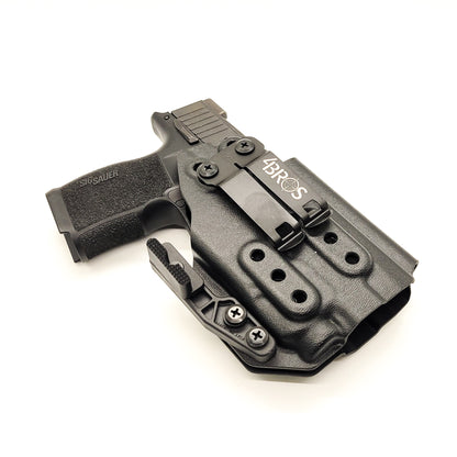 For the best, most comfortable, AIWB, IWB, Kydex Inside Waistband Holster Designed to fit the Sig Sauer P365 or P365XL pistol with the Tactical Development Pro Ledge Tactical Application Rail & Streamlight TLR-7X, TLR-7 X, & TLR-7 A, shop Four Brothers 4BROS holsters. Adjustable retention. Made in the USA