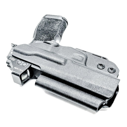 Black Inside Waistband Holster IWB for the Sig Sauer P365 or P365XL with a DCC Monoblock and a modwing.