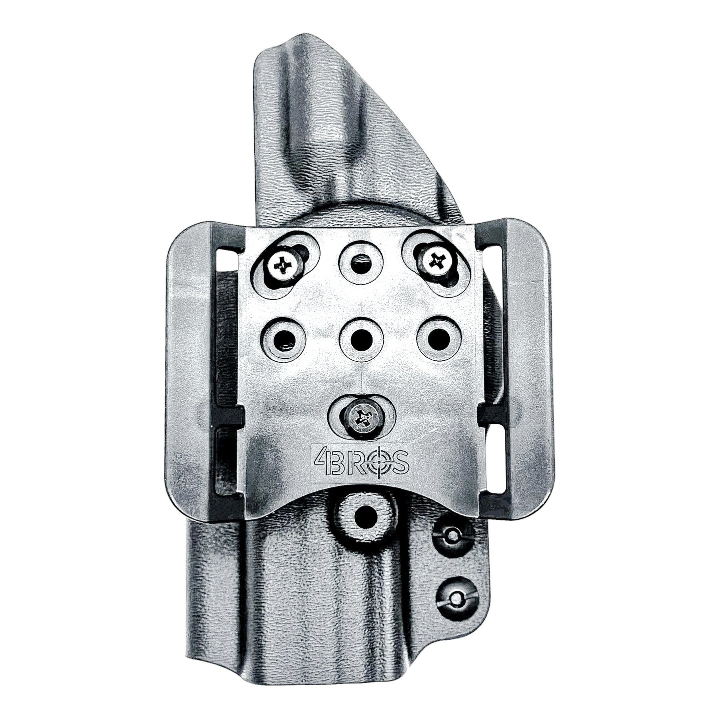 Black Outside Wasitband OWB Holster for the Smith & Wesson Equalizer with red dot cut and 4BROS 1.5" Belt Slide.