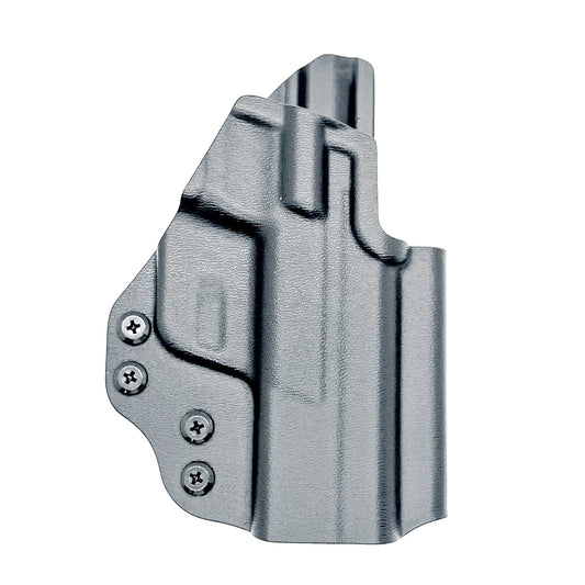 OWB holster for M&P M2.0 3.6" Compact & Subcompact 9mm. Optic ready, suppressor sight compatible, .093" Kydex, made in the USA for range or duty use.