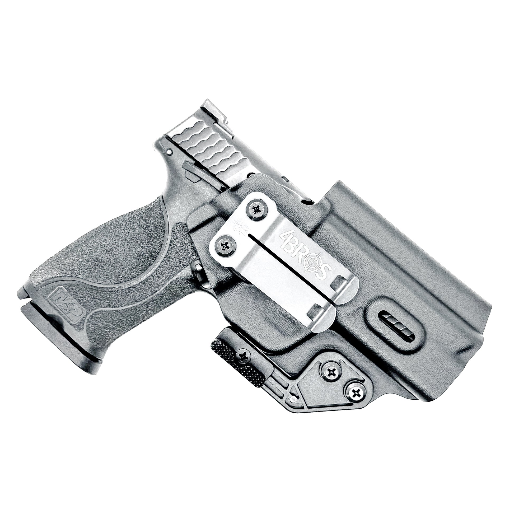 For the best IWB Inside Waistband Kydex Holster for the Smith & Wesson M&P 10MM M2.0 4" pistol with or without a thumb safety, shop Four Brothers Holsters.