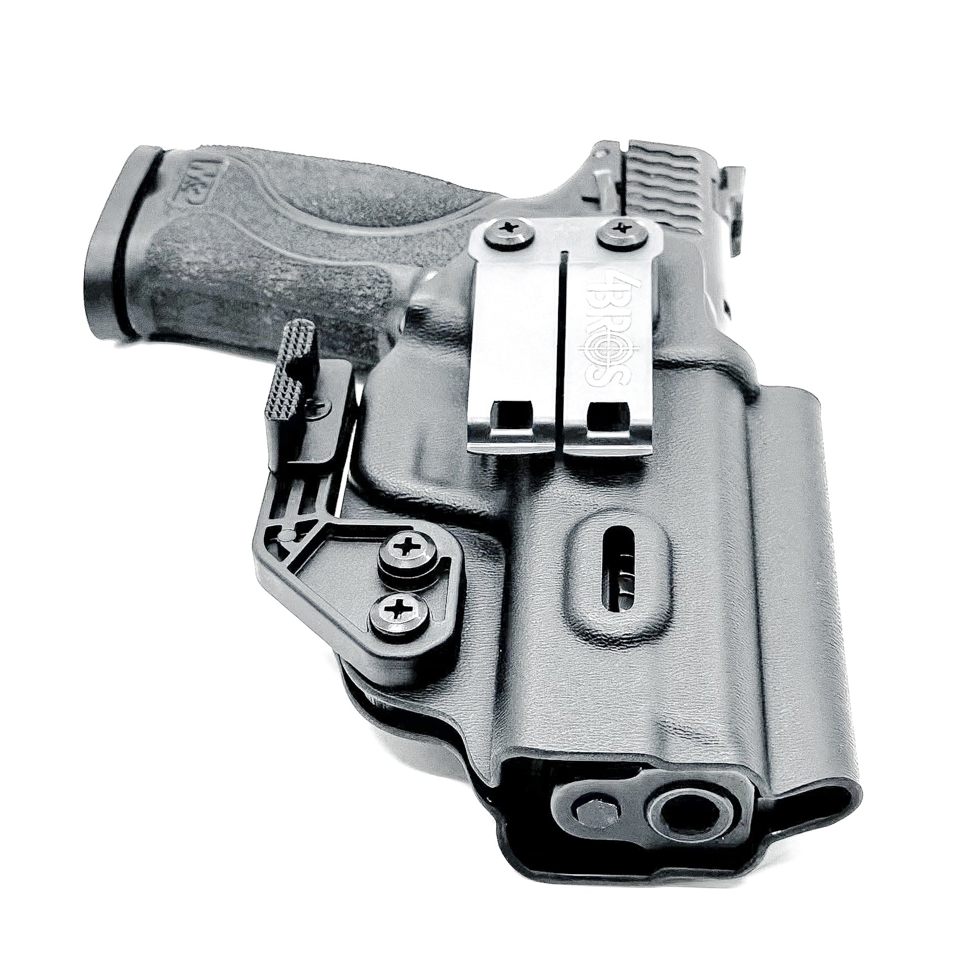 For the best IWB Inside Waistband Kydex Holster for the Smith & Wesson M&P 10MM M2.0 4" pistol with or without a thumb safety, shop Four Brothers Holsters.
