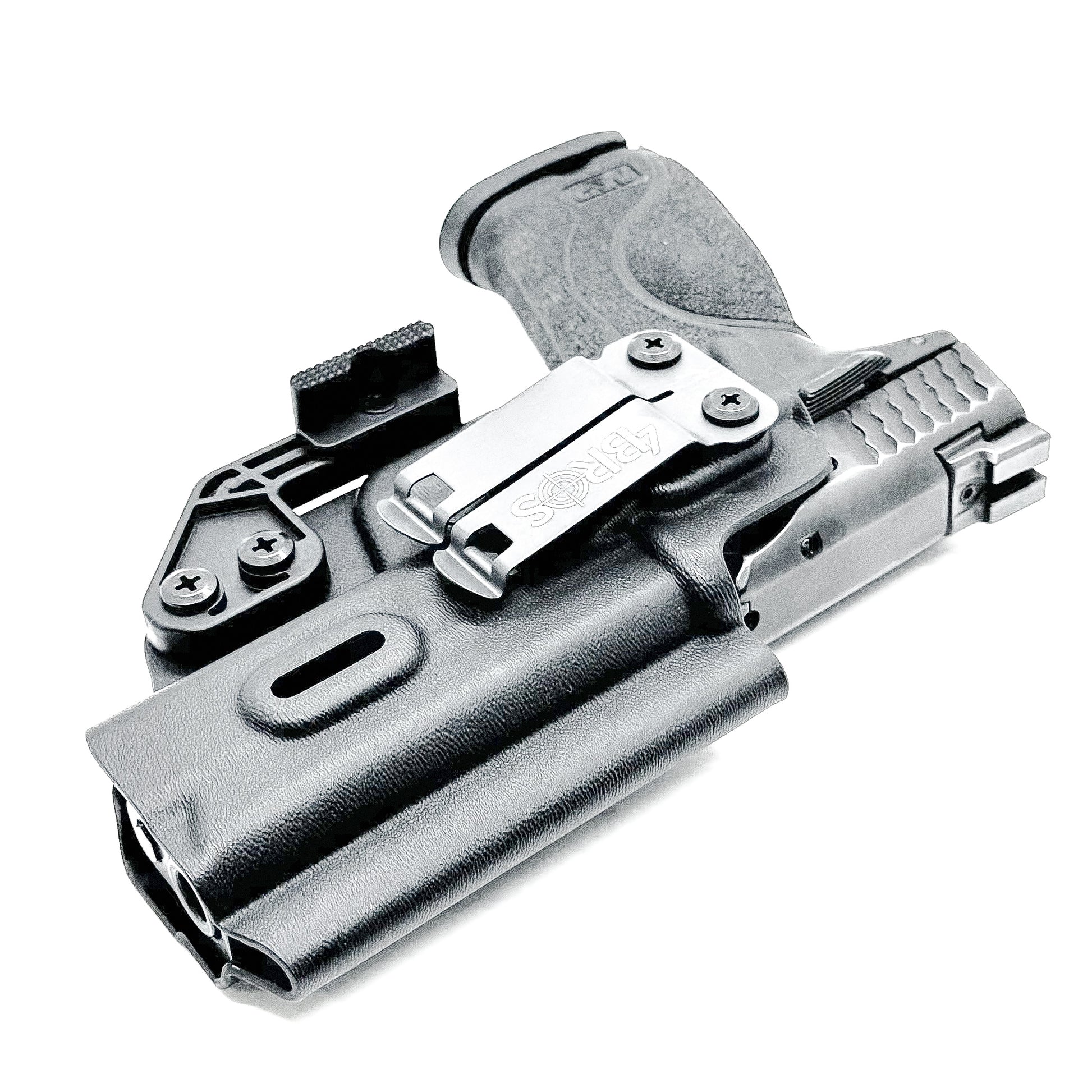 For the best IWB Inside Waistband Kydex Holster for the Smith & Wesson M&P 10MM M2.0 4" pistol with or without a thumb safety, shop Four Brothers Holsters.