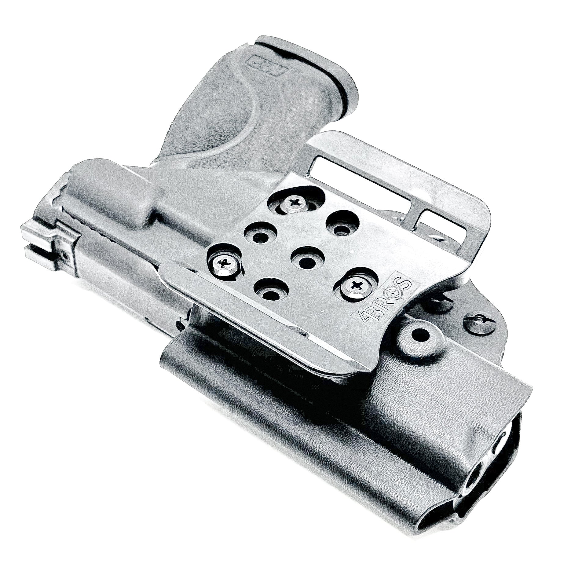 Outside waistband Kydex holster built for Smith & Wesson M&P 4.25", 4", and 3.6" full-size and compact pistols – precision-made by Four Brothers Holsters.