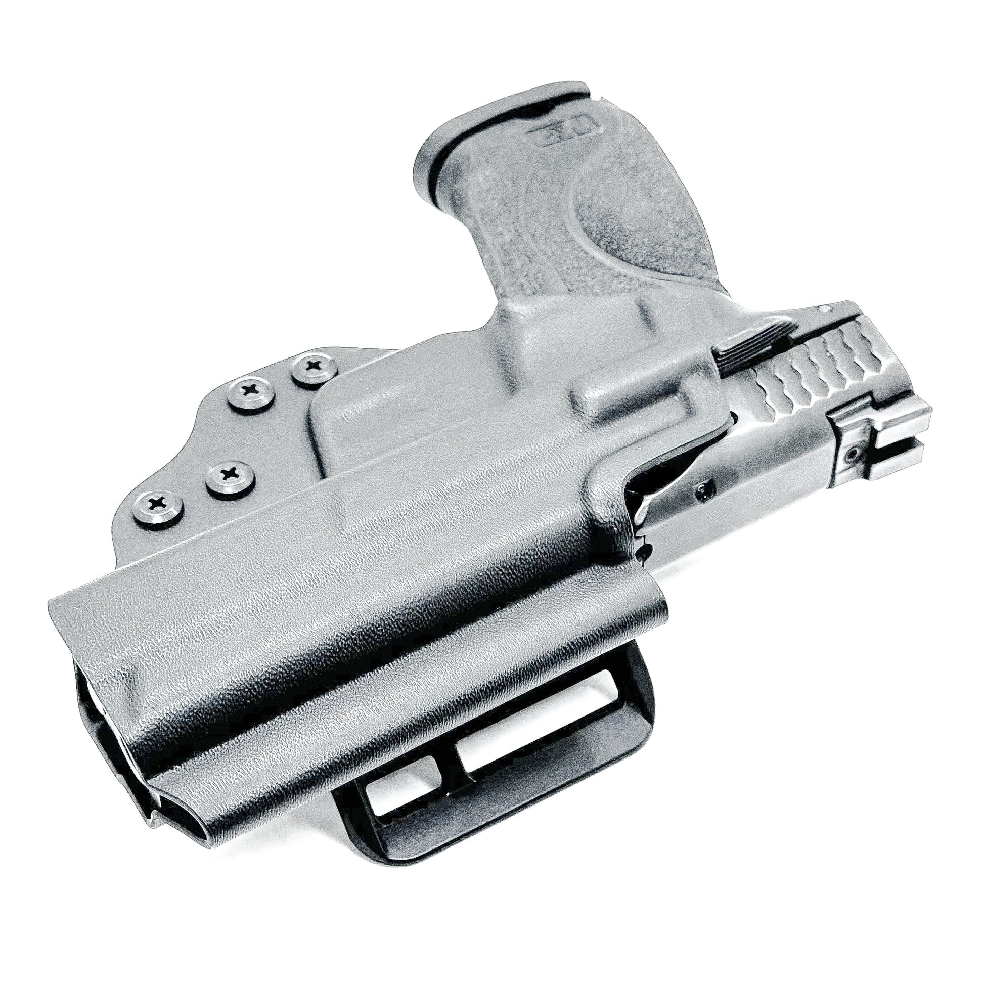 Outside waistband Kydex holster built for Smith & Wesson M&P 4.25", 4", and 3.6" full-size and compact pistols – precision-made by Four Brothers Holsters.