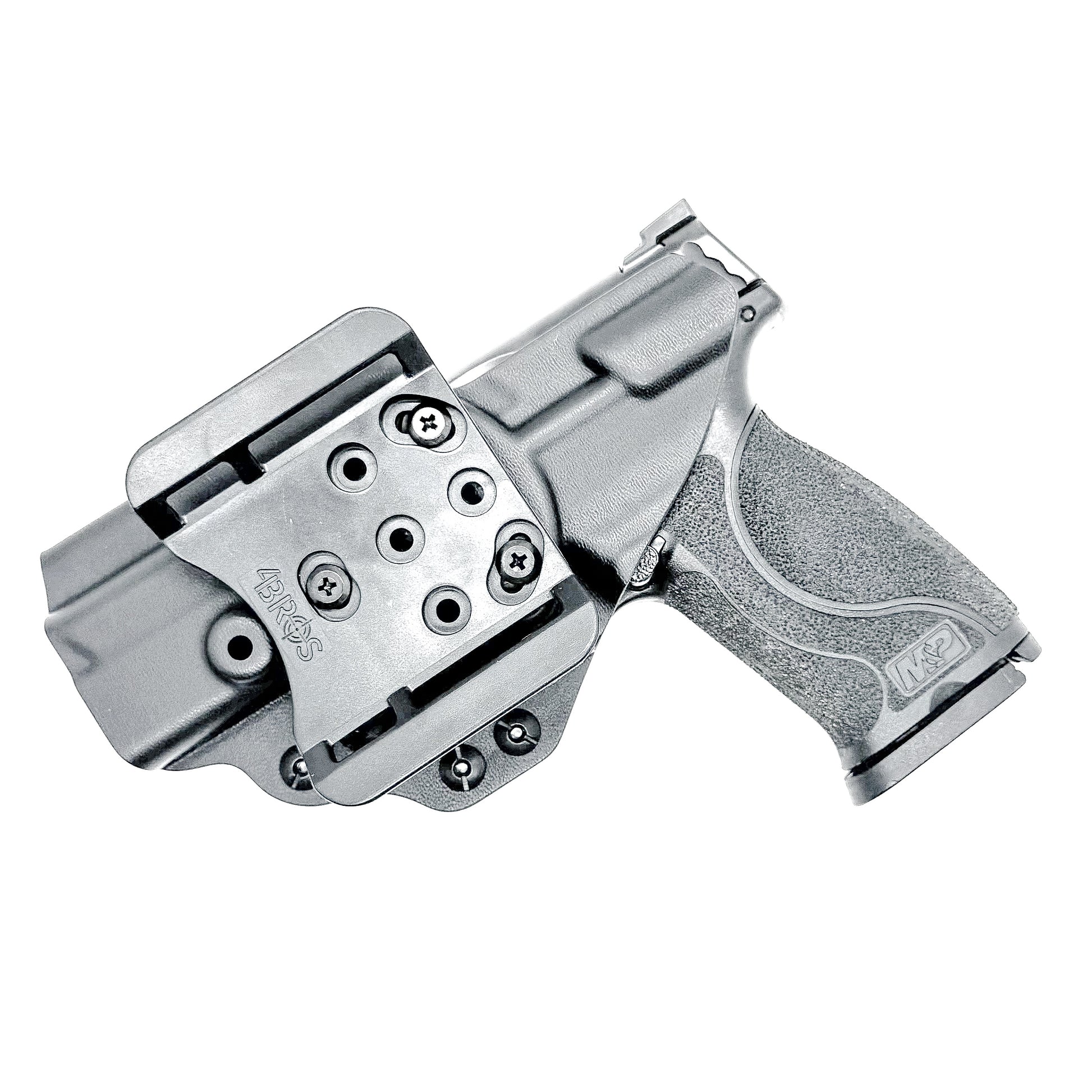 Outside waistband Kydex holster built for Smith & Wesson M&P 4.25", 4", and 3.6" full-size and compact pistols – precision-made by Four Brothers Holsters.