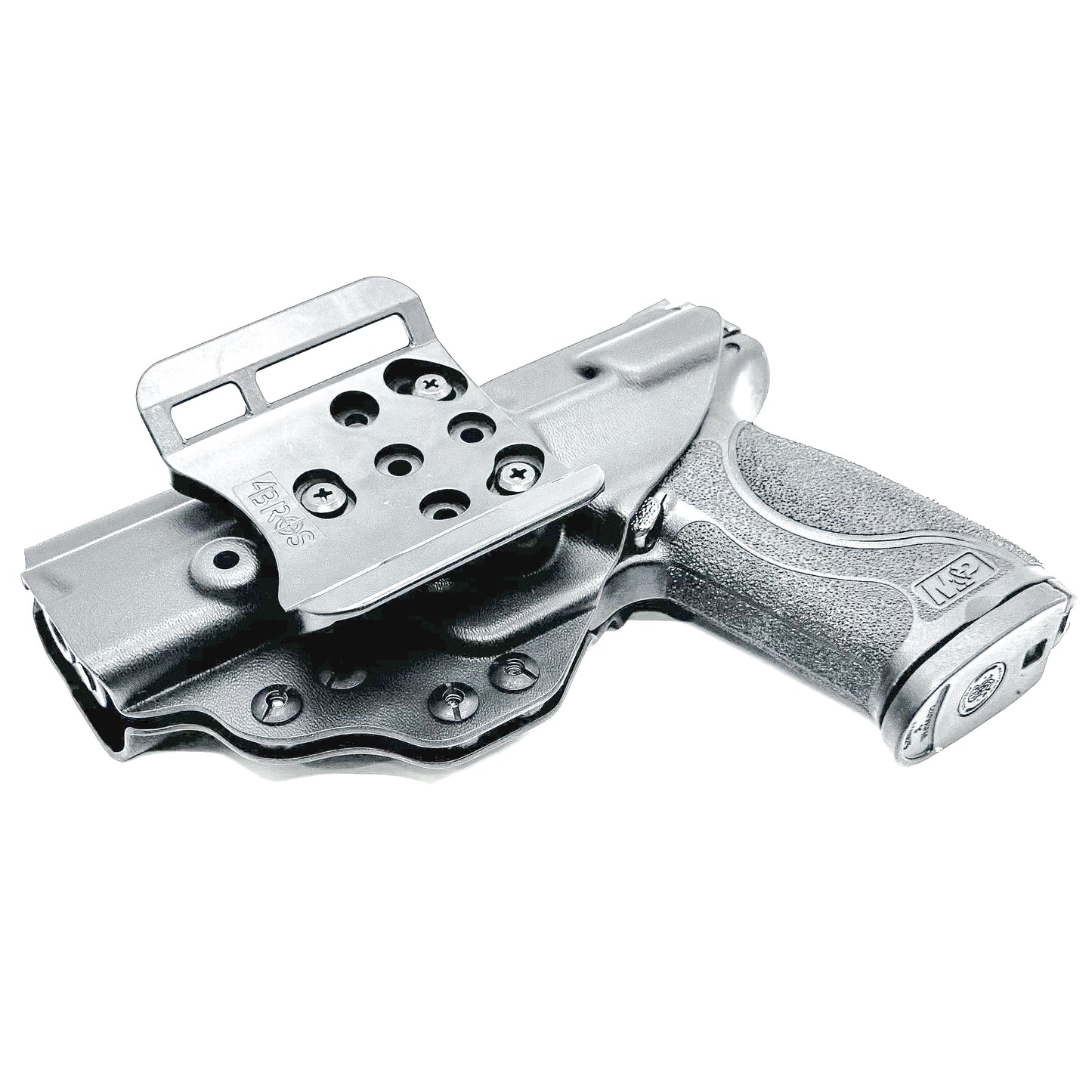 Outside waistband Kydex holster built for Smith & Wesson M&P 4.25", 4", and 3.6" full-size and compact pistols – precision-made by Four Brothers Holsters.