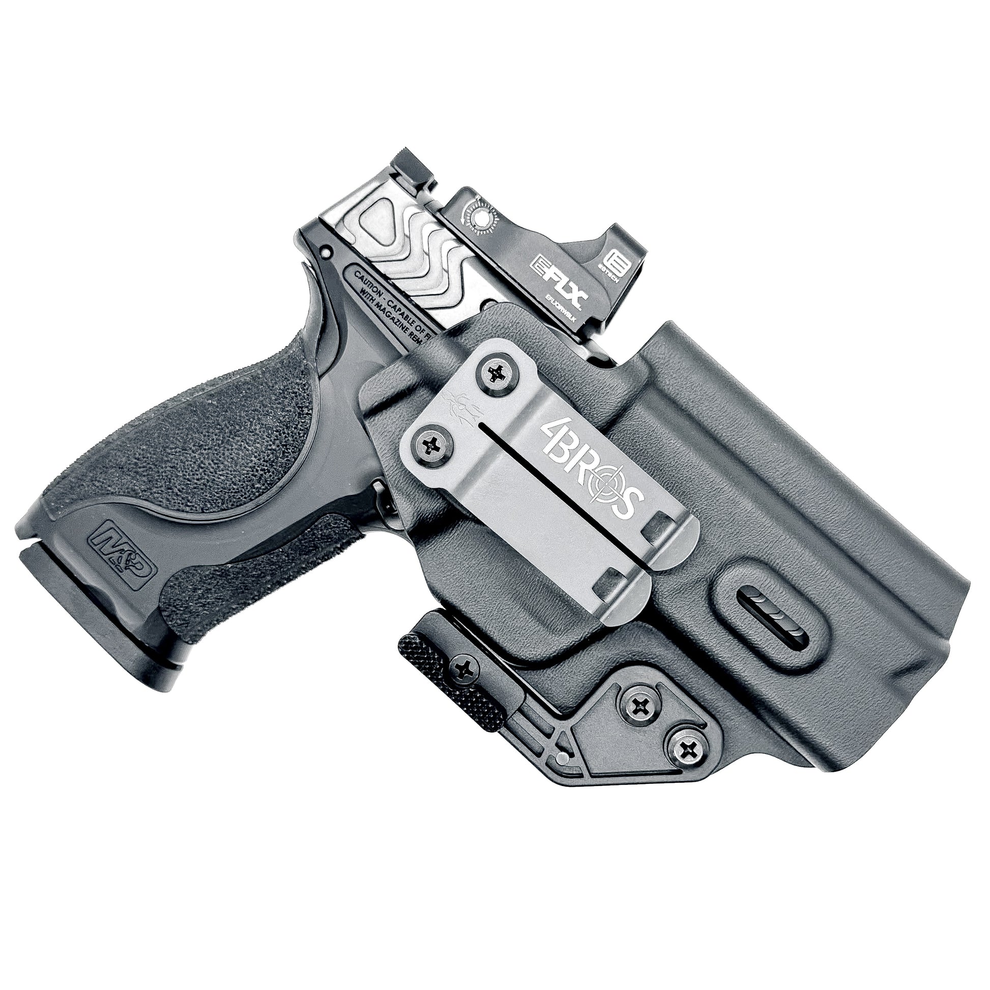 Black Smith & Wesson M&P 9 M2.0 Metal and Metal Carry Comp IWB Holster with Monoblock and Modwing