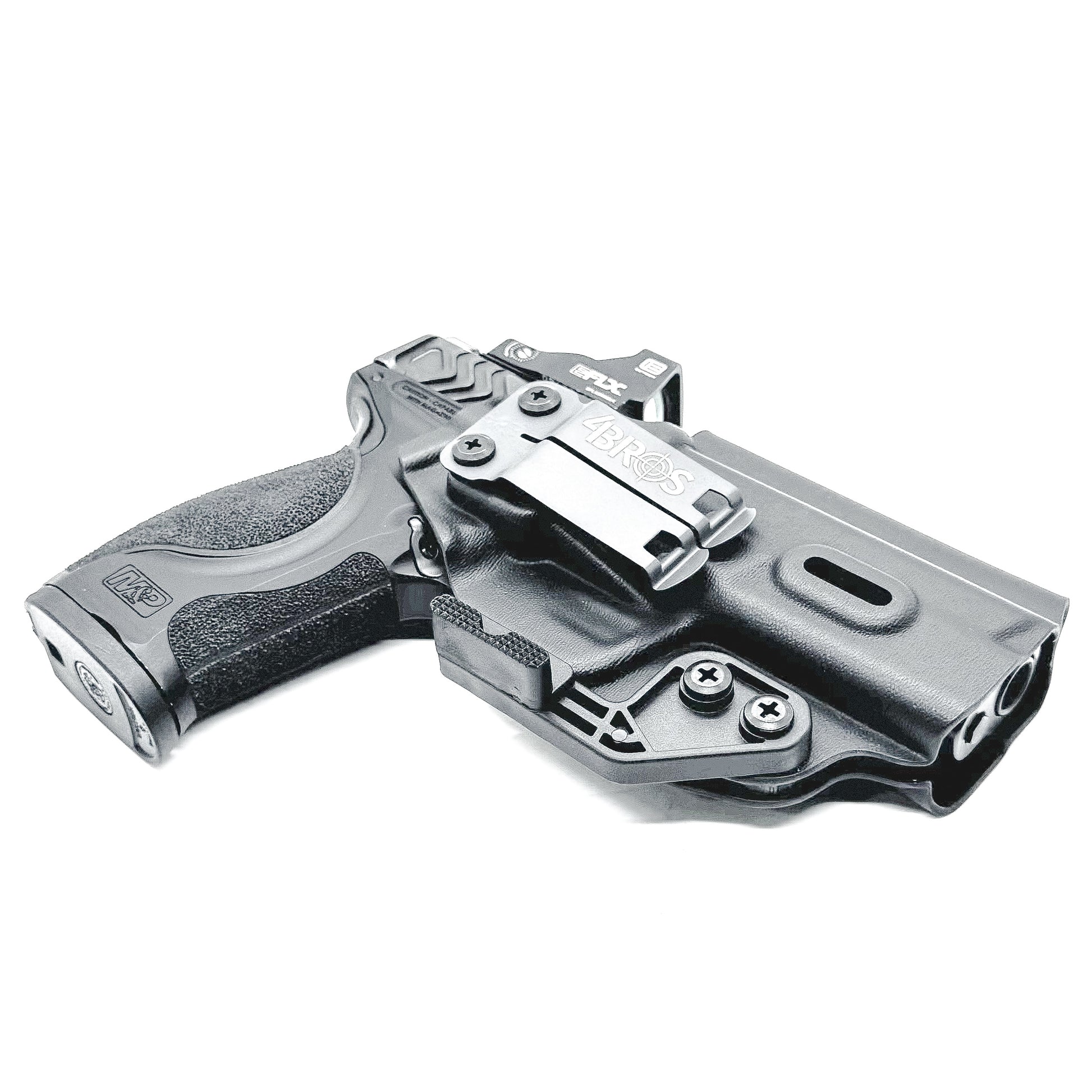 Black Smith & Wesson M&P 9 M2.0 Metal and Metal Carry Comp IWB Holster with Monoblock and Modwing