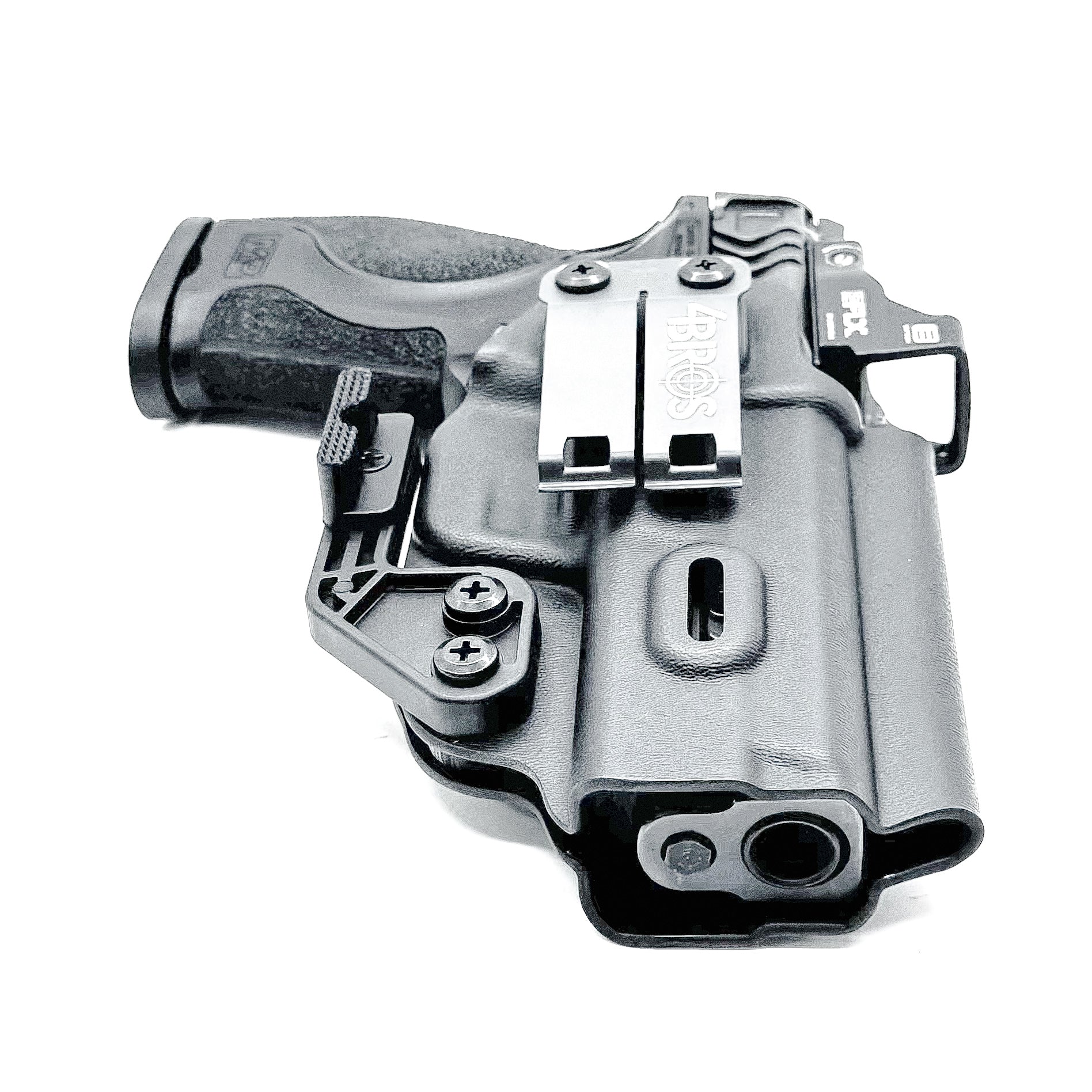 Black Smith & Wesson M&P 9 M2.0 Metal and Metal Carry Comp IWB Holster with Monoblock and Modwing