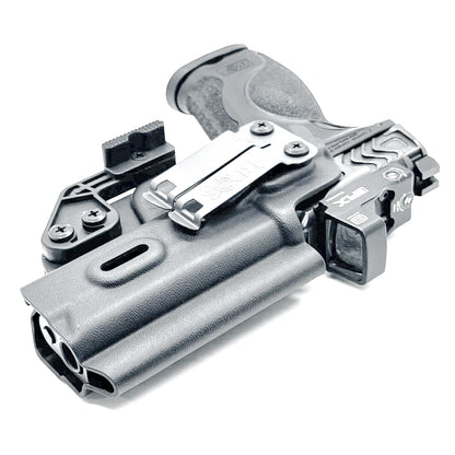 Black Smith & Wesson M&P 9 M2.0 Metal and Metal Carry Comp IWB Holster with Monoblock and Modwing