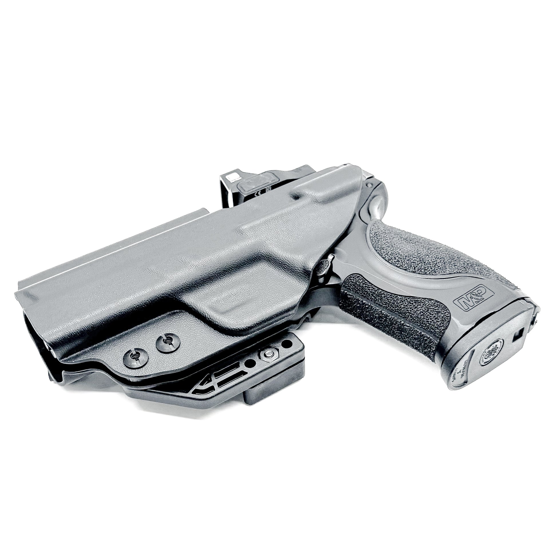 Black Smith & Wesson M&P 9 M2.0 Metal and Metal Carry Comp IWB Holster with Monoblock and Modwing
