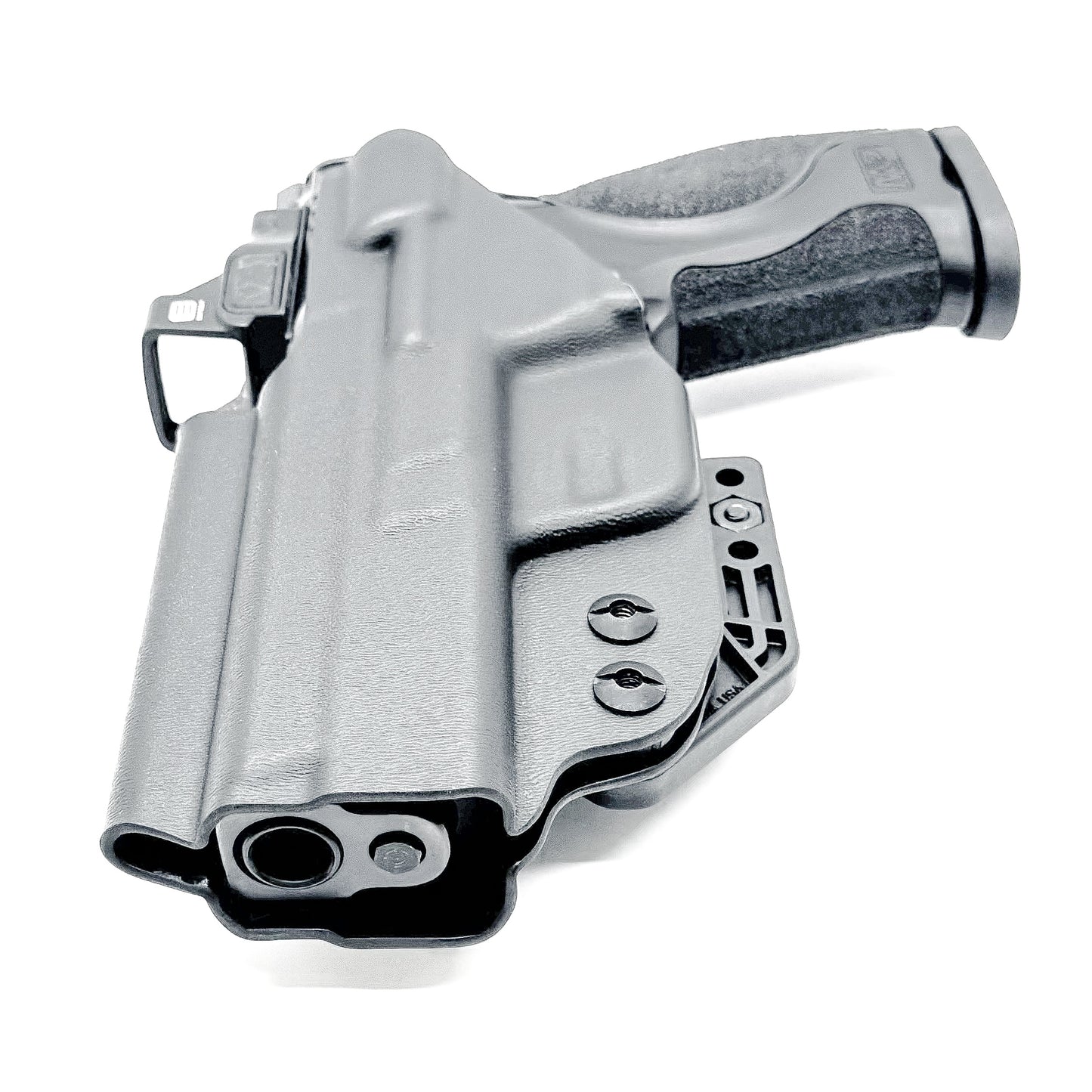 Black Smith & Wesson M&P 9 M2.0 Metal and Metal Carry Comp IWB Holster with Monoblock and Modwing