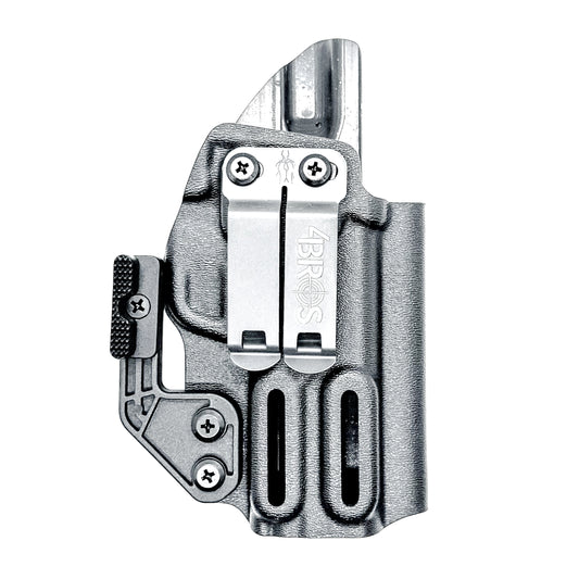 Smith & Wesson M&P 9 Shield EZ Inside Waistband (IWB) holster with adjustable retention, optics-ready cut, and low-profile design.