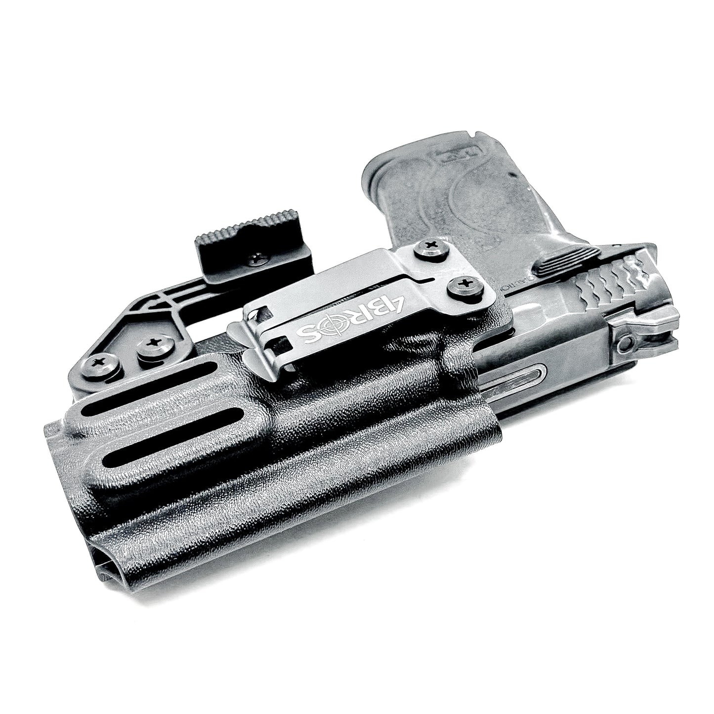 Smith & Wesson M&P 9 Shield EZ Inside Waistband (IWB) holster with adjustable retention, optics-ready cut, and low-profile design