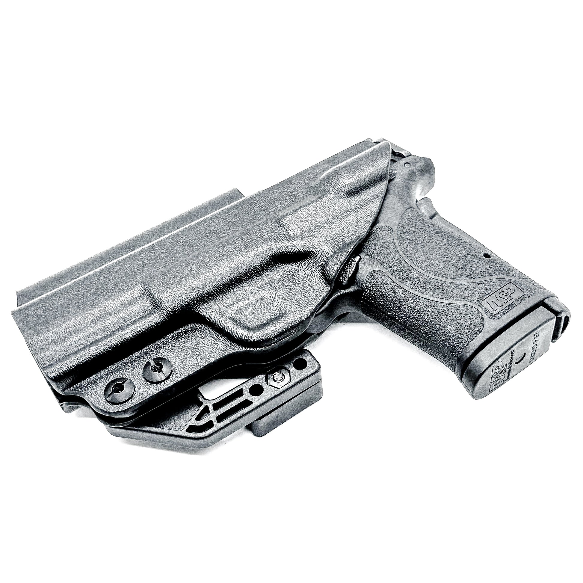 Smith & Wesson M&P 9 Shield EZ Inside Waistband (IWB) holster with adjustable retention, optics-ready cut, and low-profile design