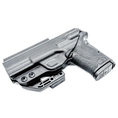 Smith & Wesson M&P 9 Shield EZ Inside Waistband (IWB) holster with adjustable retention, optics-ready cut, and low-profile design