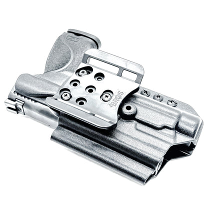 Outside Waistband OWB for the Smith & Wesson 4.25" 9mm pistol with the Streamlight TLR-1 HL-X Kydex Holster