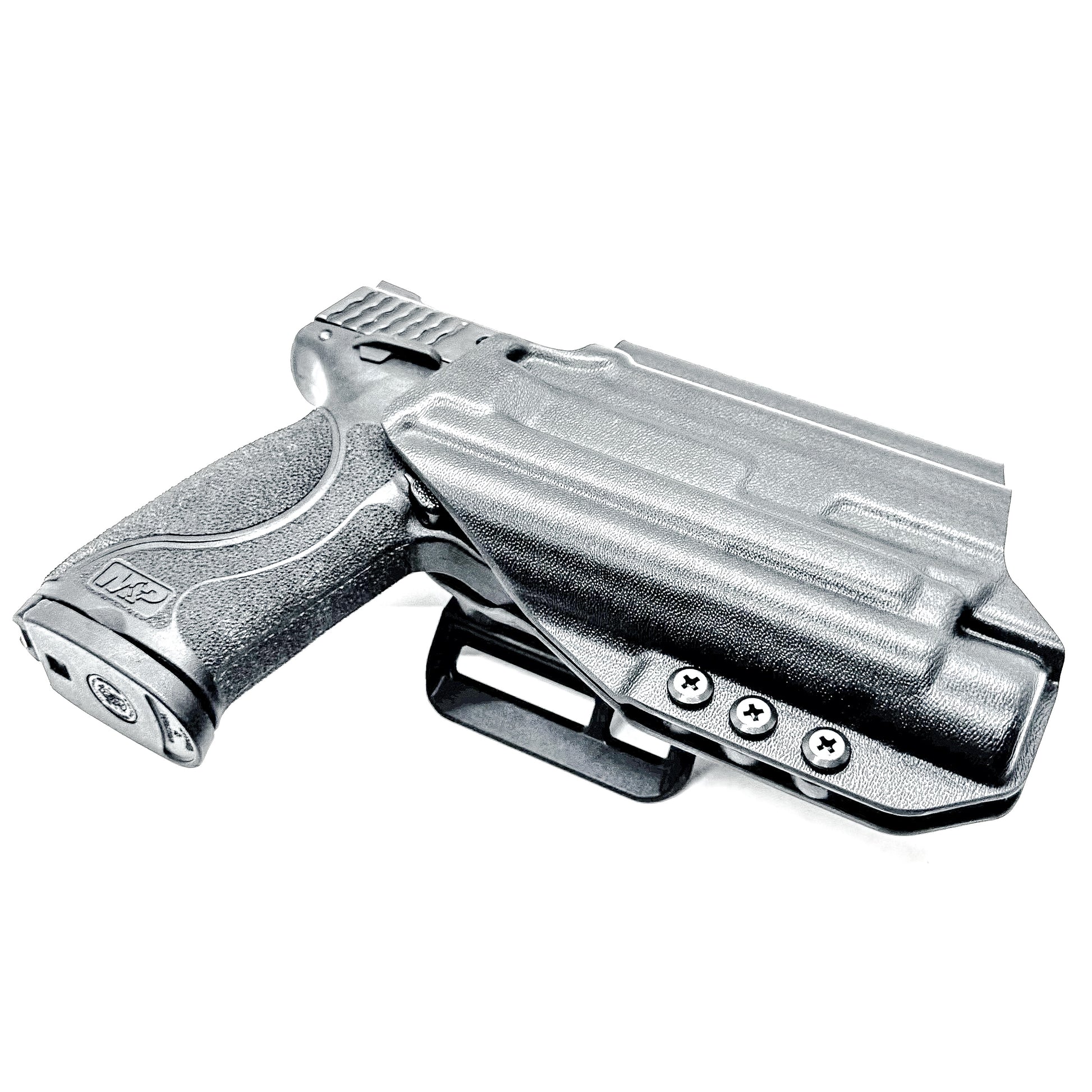 Outside Waistband OWB for the Smith & Wesson 4.25" 9mm pistol with the Streamlight TLR-1 HL-X Kydex Holster