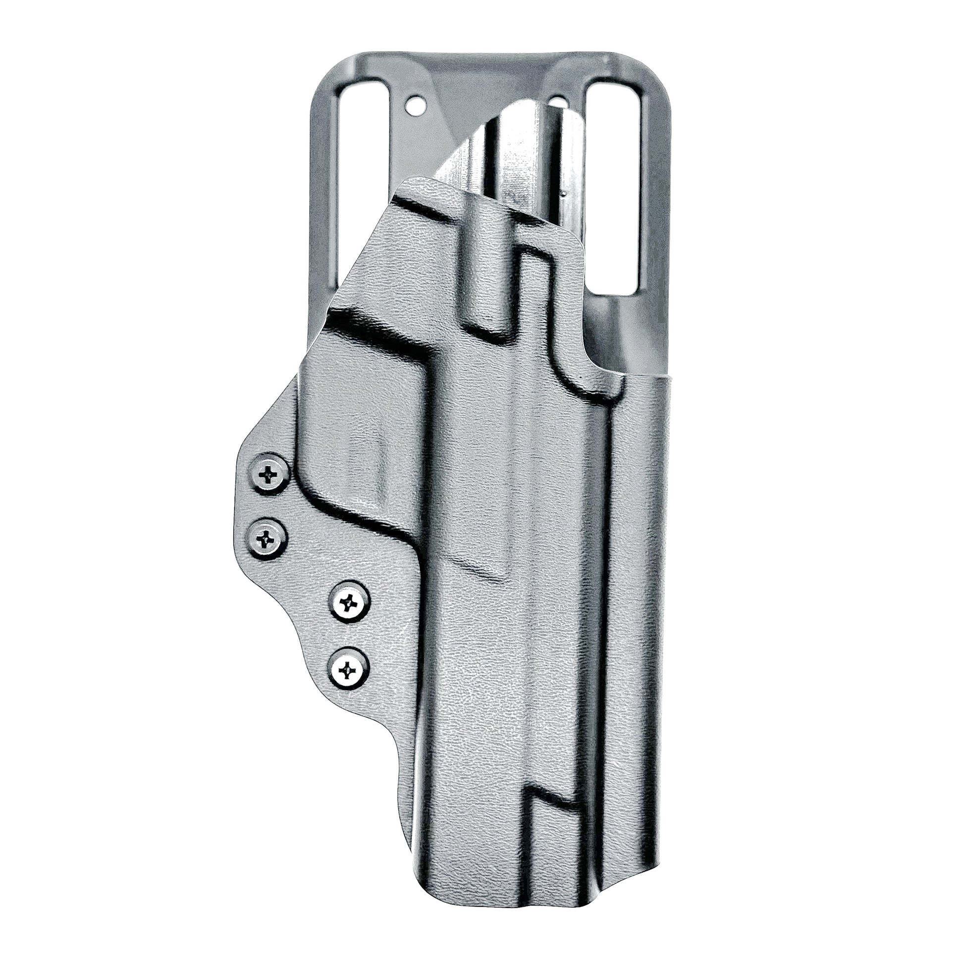 Duty and competition-style outside waistband Kydex holster for Smith & Wesson M&P M2.0 5" pistol – proudly made in the USA by Four Brothers Holsters.