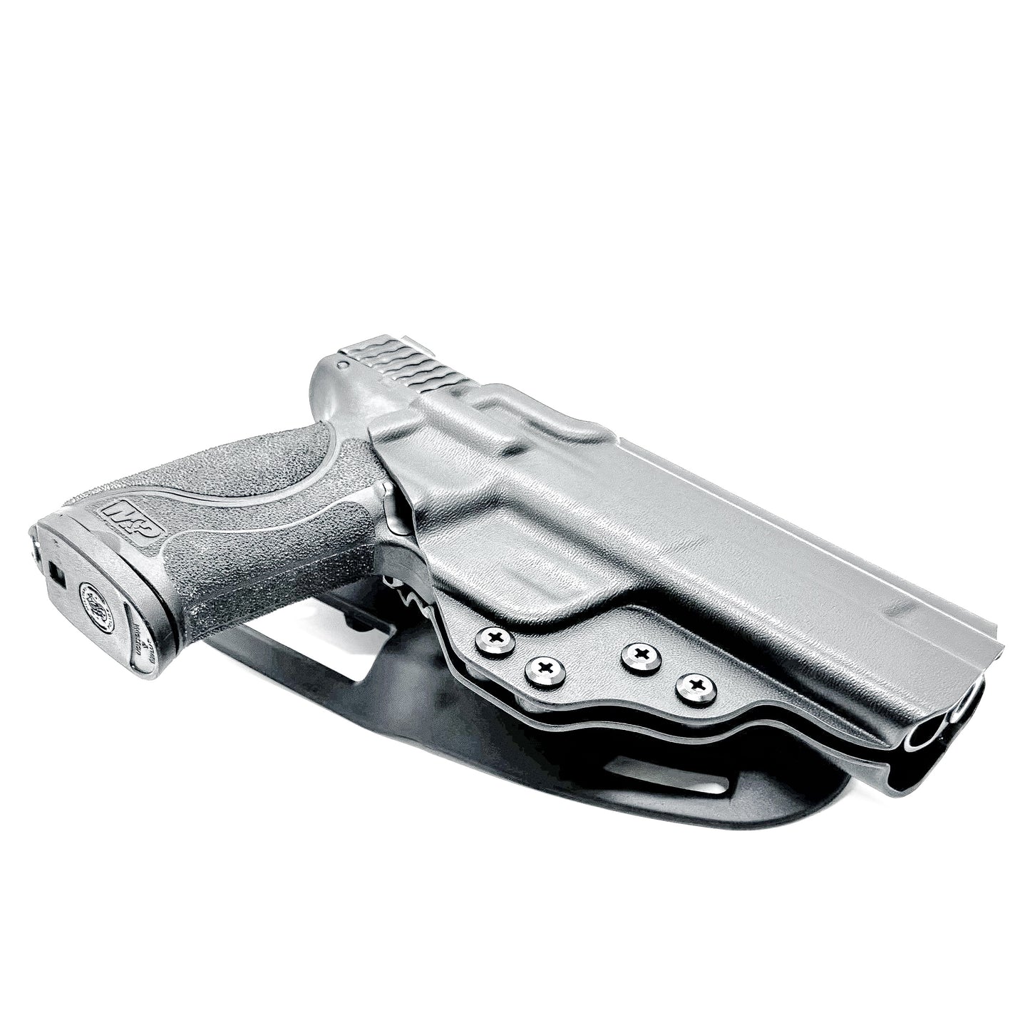 Duty and competition-style outside waistband Kydex holster for Smith & Wesson M&P M2.0 5" pistol – proudly made in the USA by Four Brothers Holsters.